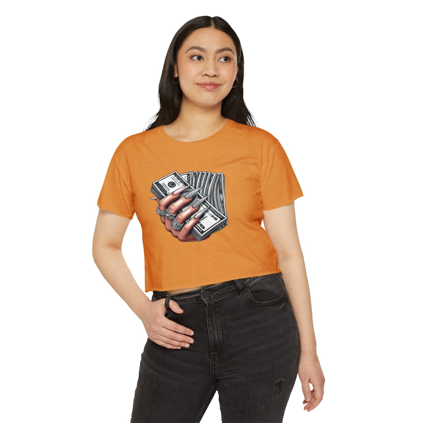 Money Grip Crop Top — Women's Graphic Tee
