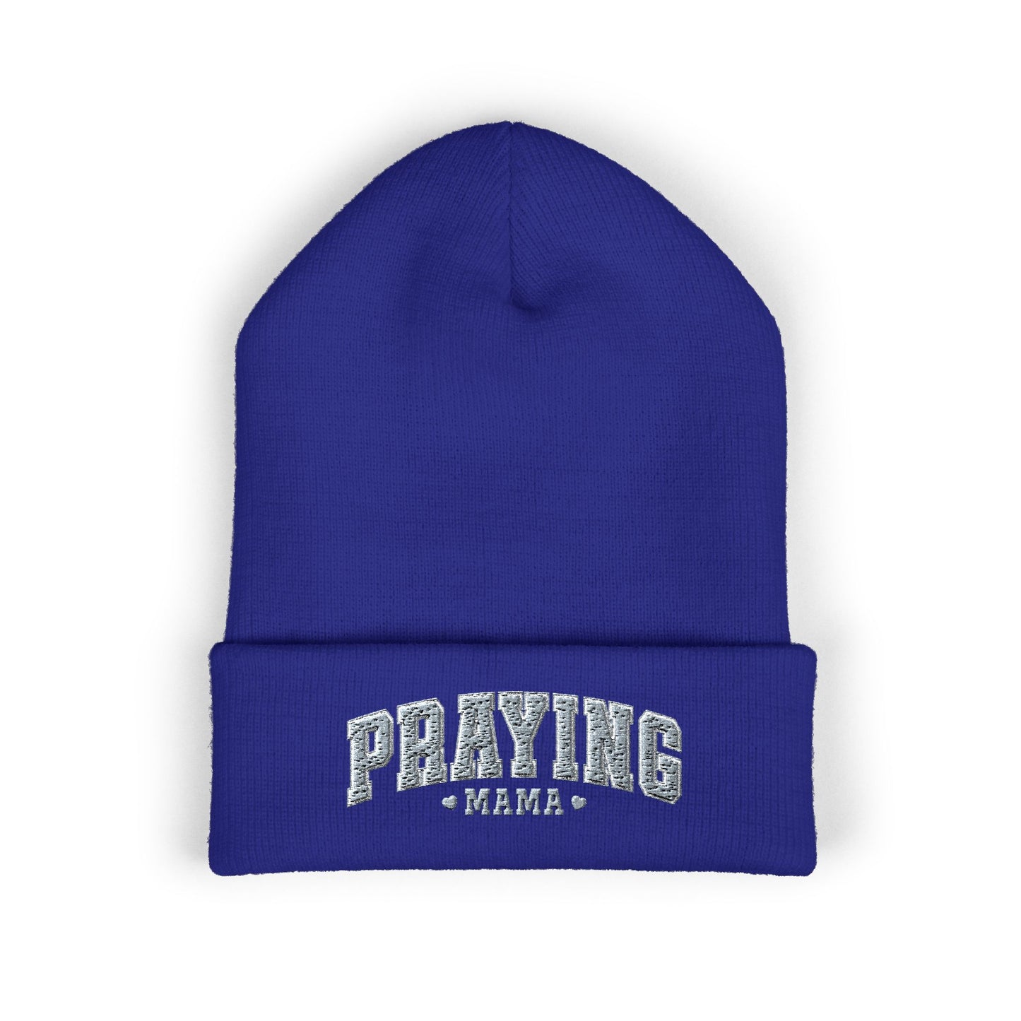 Praying Mama Embroidered Cuffed Beanie