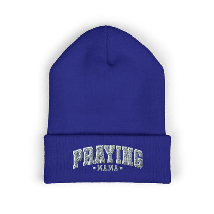 Praying Mama Embroidered Cuffed Beanie