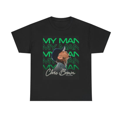 Chris Brown My Man Unisex Heavy Cotton Tee - Stylish Fan Shirt for Casual Wear - Williams Boutique 