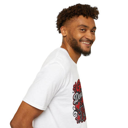 T-Shirt — "God Don’t Play About Me" Bold Script Christian Graphic Tee