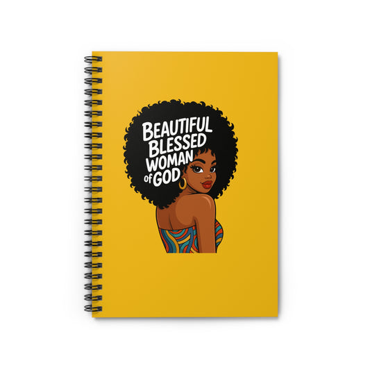 Spiral Notebook — "Beautiful Blessed Woman of God" Afrocentric Journal