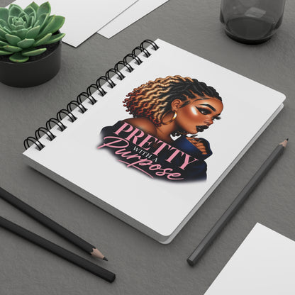 Pretty With a Purpose Spiral Notebook — Empowerment Journal for Black Women