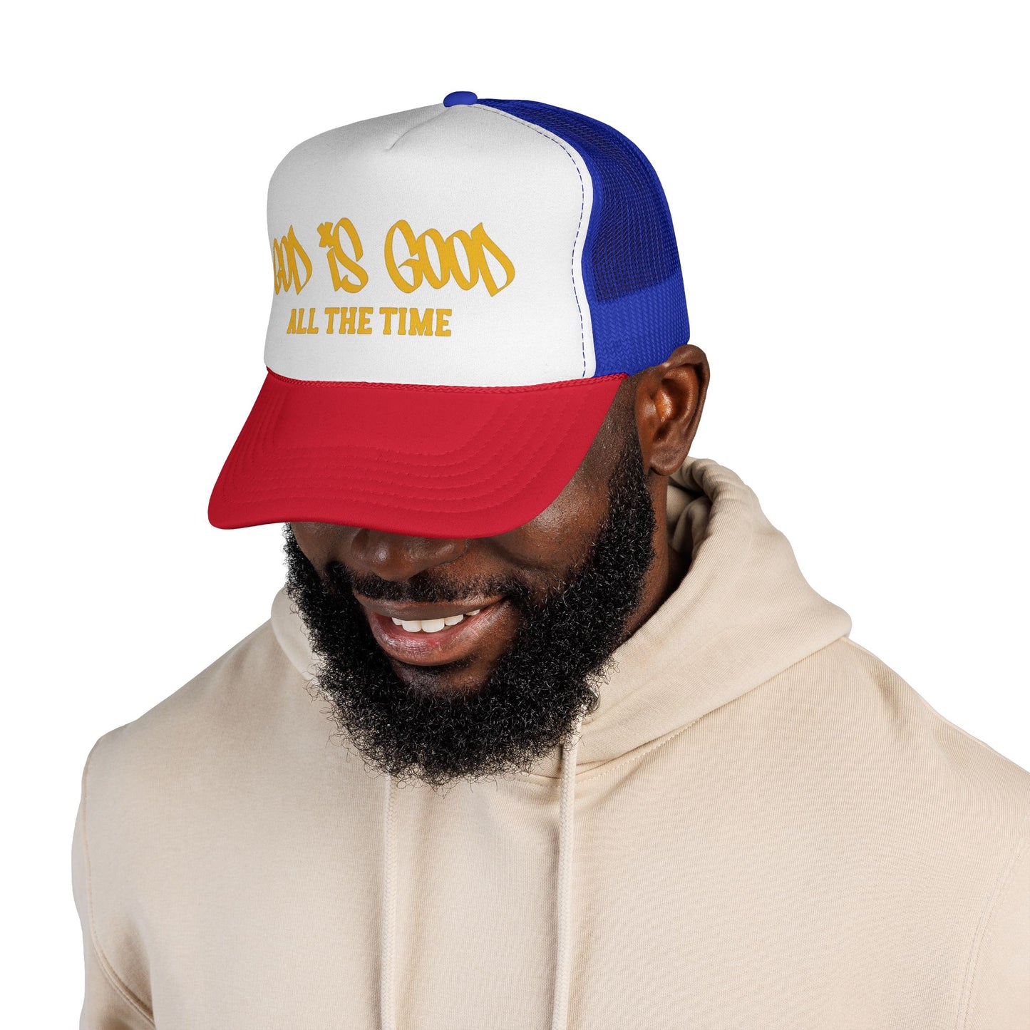 God Is Good Trucker Hat — ‘God Is Good All The Time’ Faith Mesh Cap