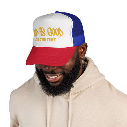 God Is Good Trucker Hat — ‘God Is Good All The Time’ Faith Mesh Cap