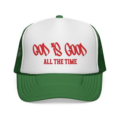 God Is Good All The Time Trucker Cap — Christian Faith Mesh Hat