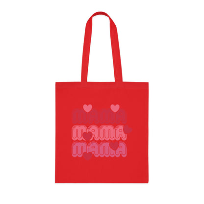Mama Retro Hearts Cotton Tote