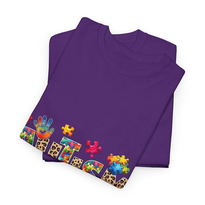Autism Awareness T-Shirt — 'Autism: Sparking the World with Creativity' Puzzle Design
