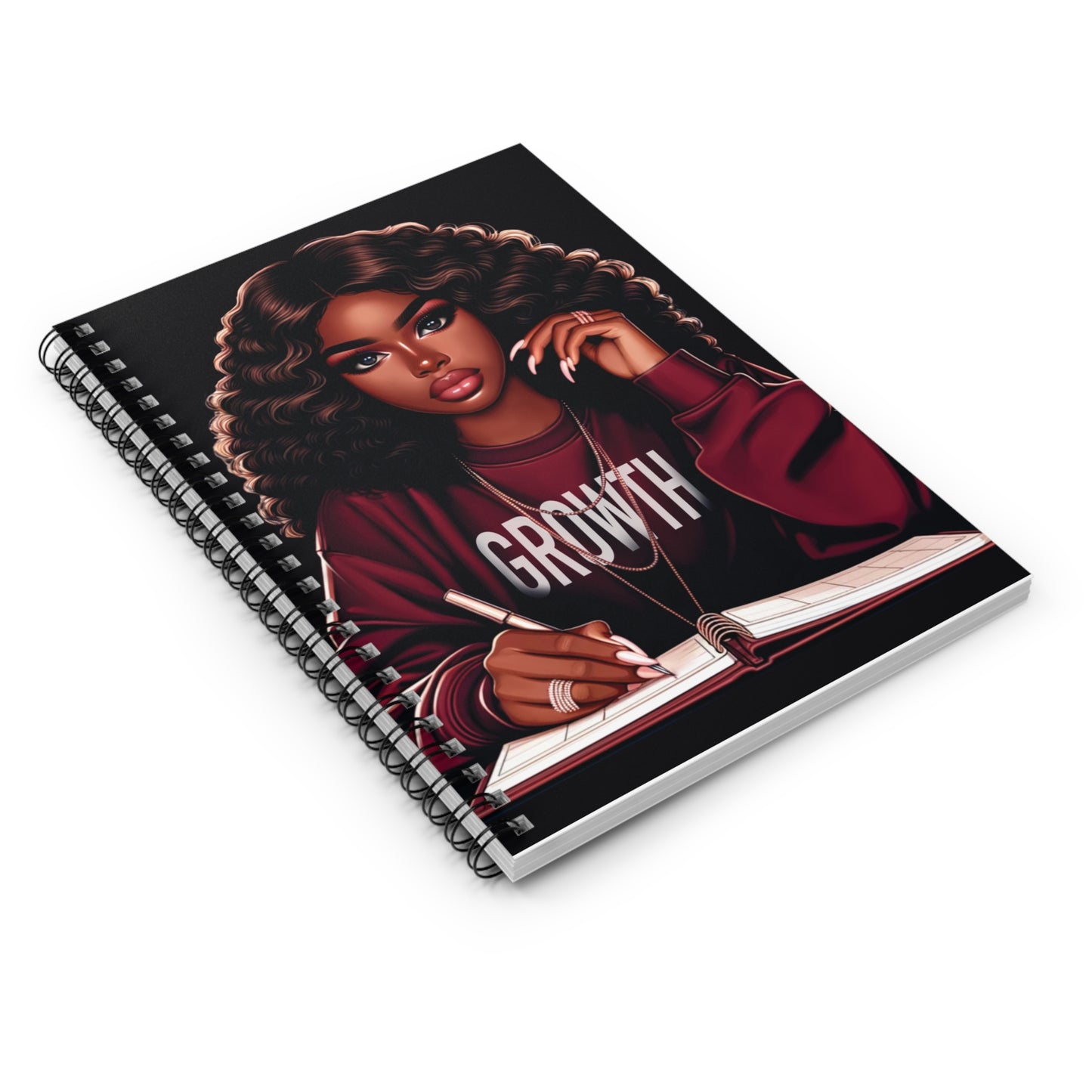 Empowering Growth Spiral Notebook- Inspirational Journal