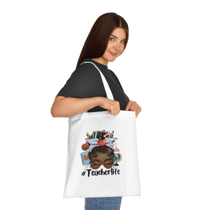 #Teacherlife Tote Bag, Eco-Friendly Tote