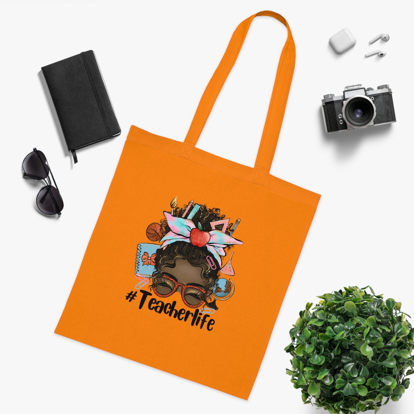 #Teacherlife Tote Bag, Eco-Friendly Tote