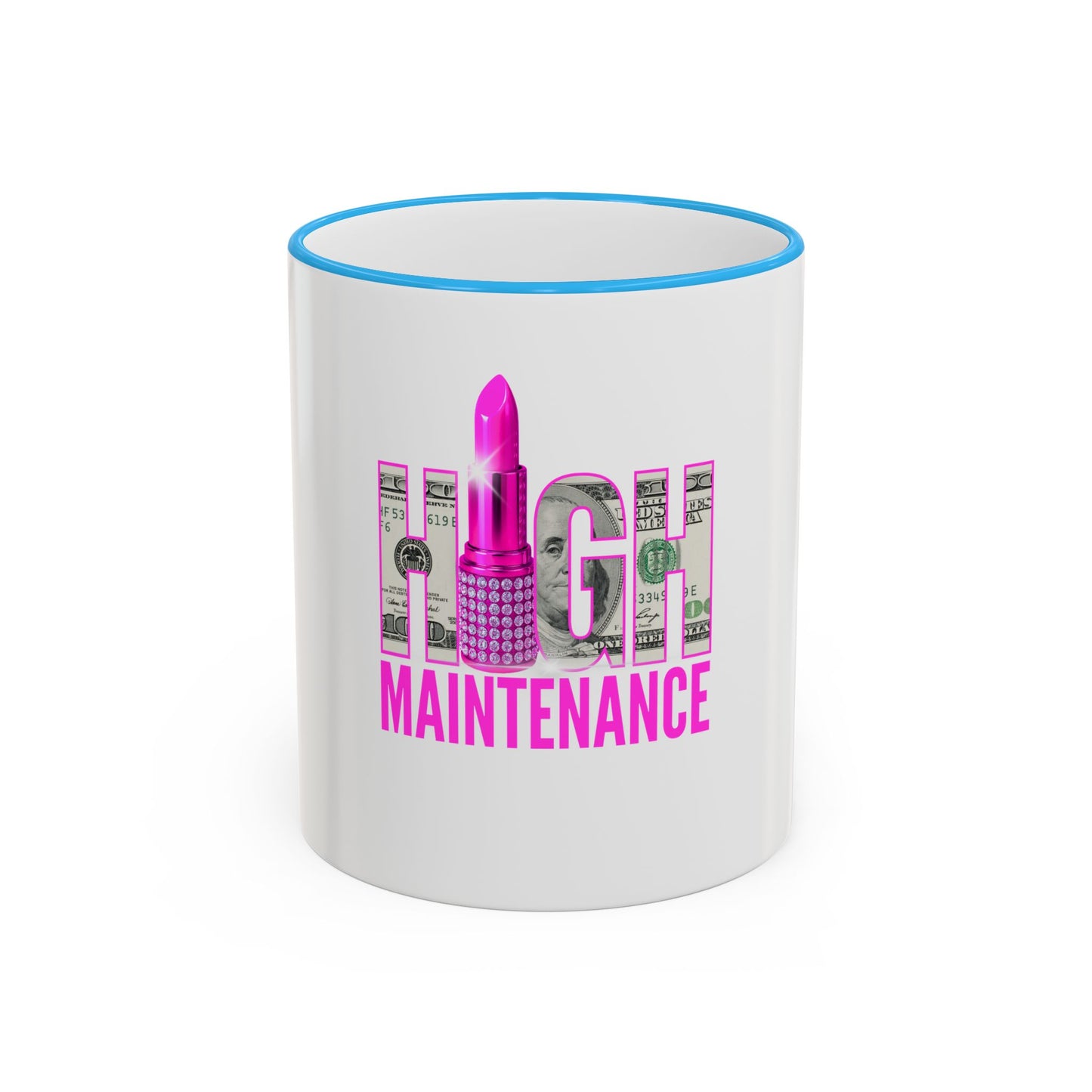 High Maintenance Lipstick Accent Rim Mug
