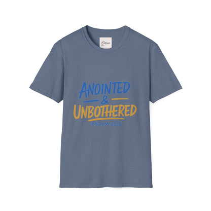Unisex Softstyle T-Shirt - 'Anointed & Unbothered' Psalm 23:5 | Comfortable Christian Tee