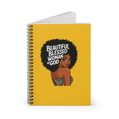 Spiral Notebook — "Beautiful Blessed Woman of God" Afrocentric Journal