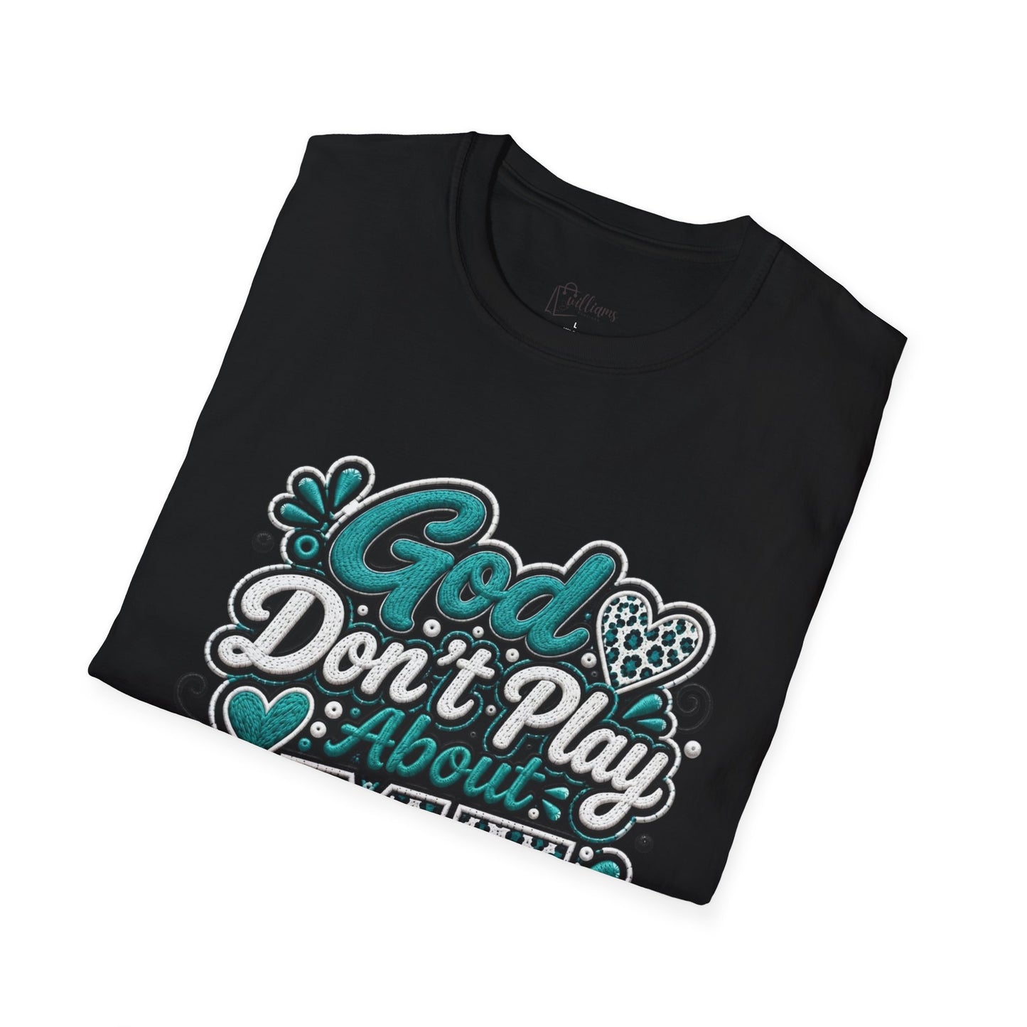 T-Shirt — "God Don't Play About Me" Inspirational Faith Graphic Tee