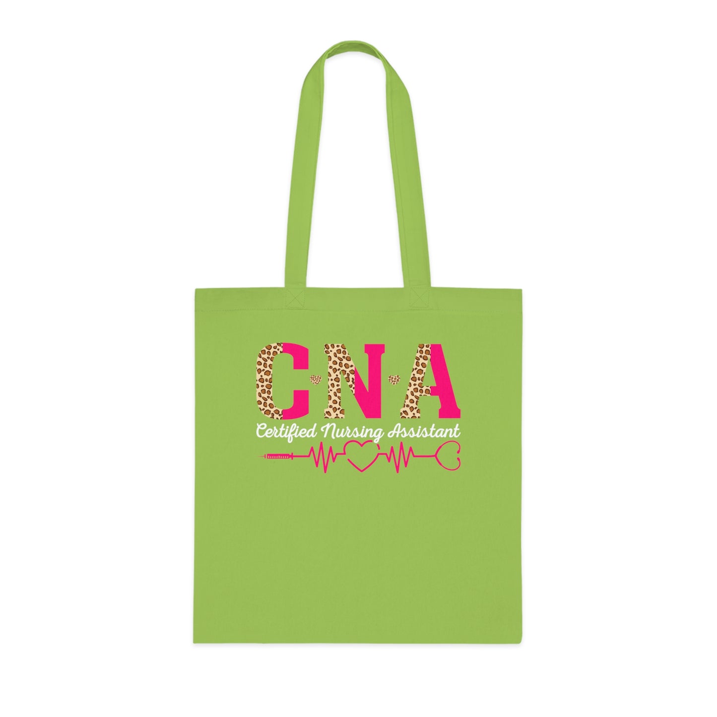 CNA Leopard Pink Heartbeat Cotton Tote