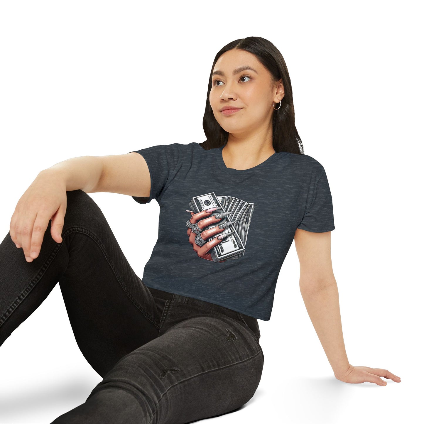 Money Grip Crop Top — Women's Graphic Tee