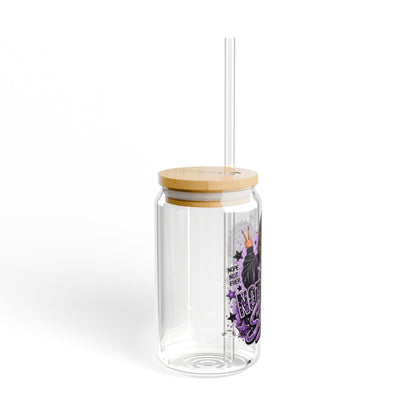 Sipper Glass — "Not Today Satan" Purple  Tumbler 16oz