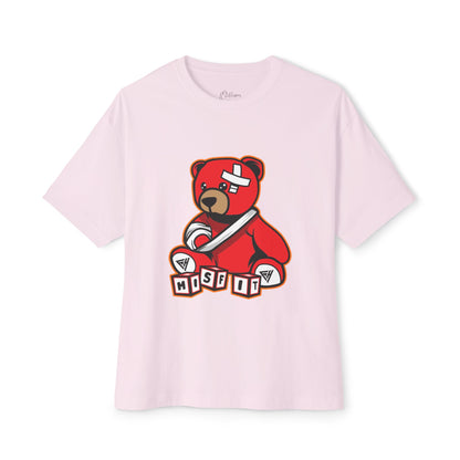 Misfit Bandaged Teddy Graphic Tee — Oversized Boxy T-Shirt