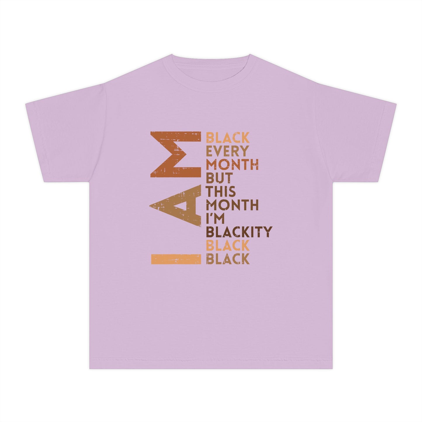 Youth Tee — "I AM Black Every Month" Empowerment Shirt