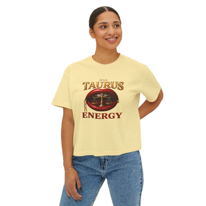 Taurus Energy Women's Boxy Tee - Zodiac Astrology Graphic Tee