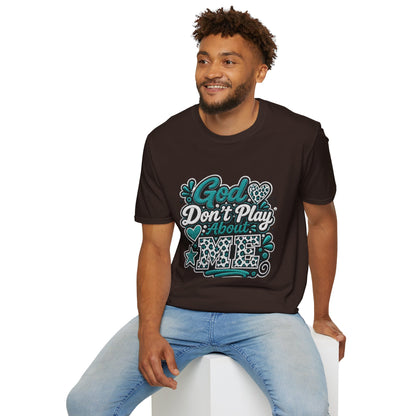 T-Shirt — "God Don't Play About Me" Inspirational Faith Graphic Tee