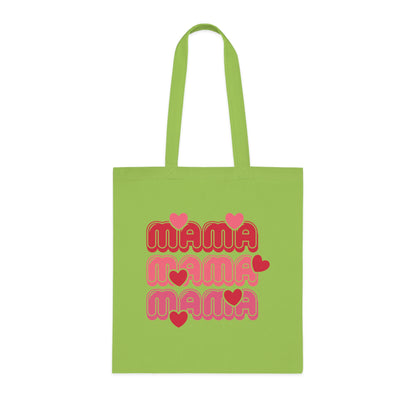Mama Retro Hearts Cotton Tote