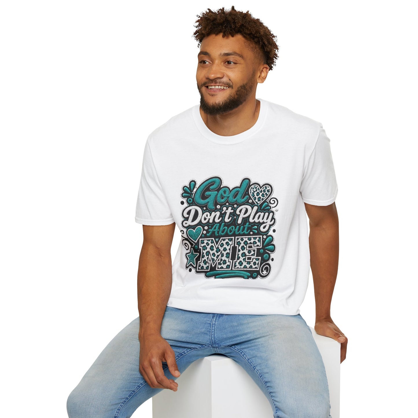 T-Shirt — "God Don't Play About Me" Inspirational Faith Graphic Tee