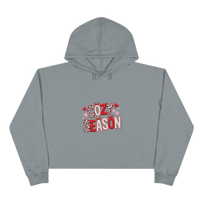 Cozy Season Cropped Hoodie – Valentine Heart Graphic
