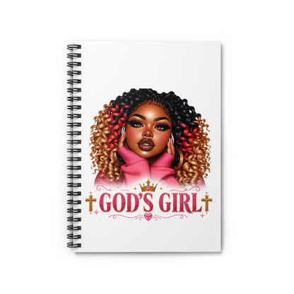 God's Girl Spiral Notebook — Inspirational Faith Journal with Afrocentric Artwork