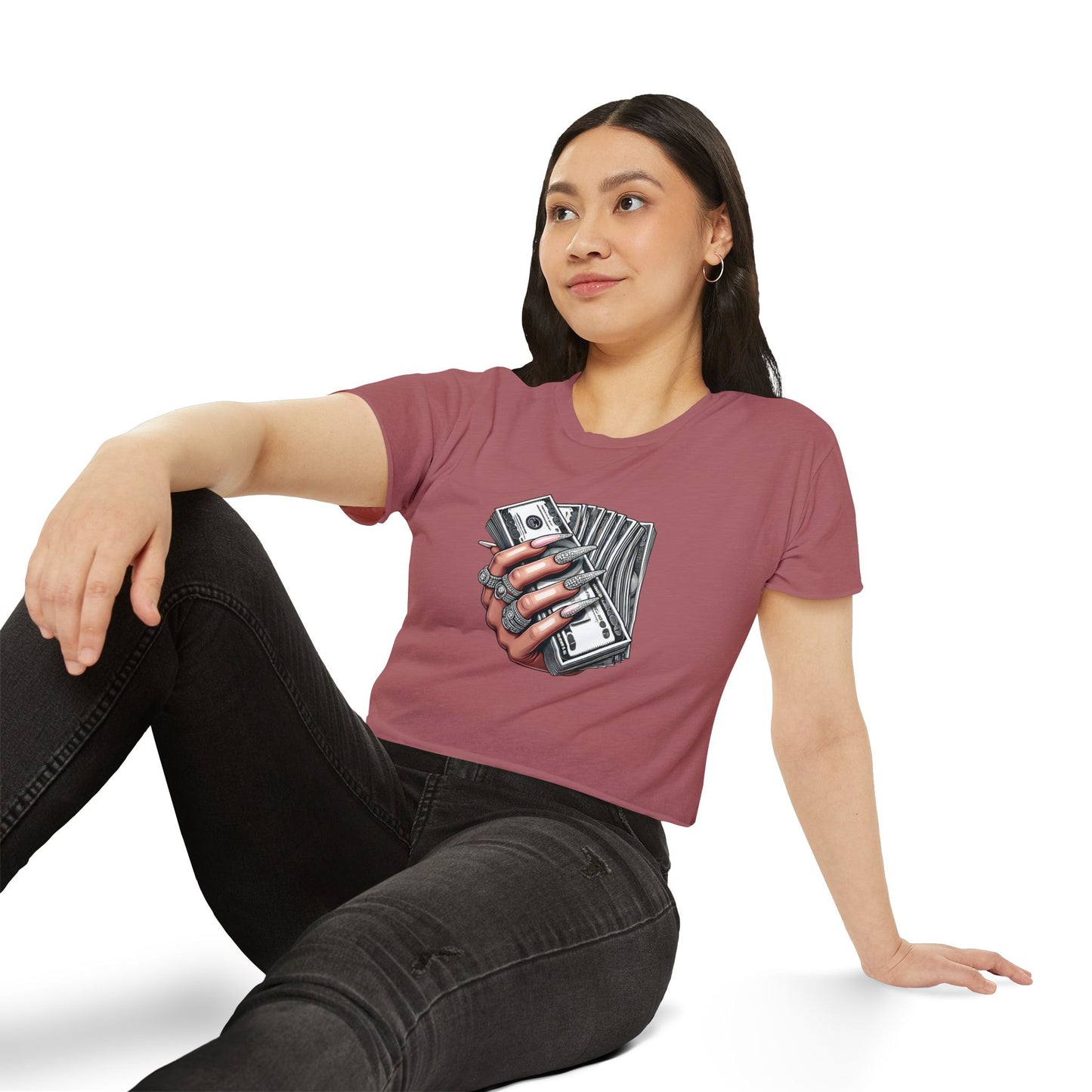 Money Grip Crop Top — Women's Graphic Tee