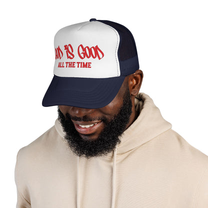 God Is Good All The Time Trucker Cap — Christian Faith Mesh Hat