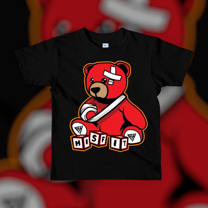 Misfit Bandaged Teddy Graphic Tee — Oversized Boxy T-Shirt