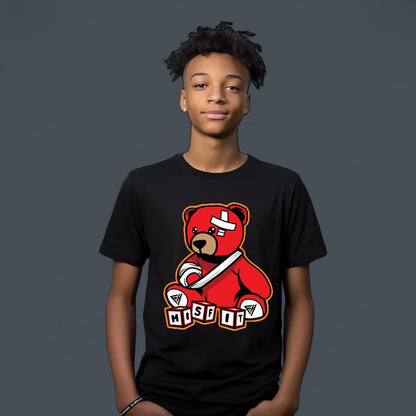 Misfit Bandaged Teddy Graphic Tee — Oversized Boxy T-Shirt