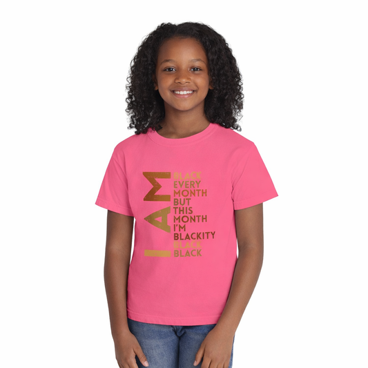 Youth Tee — "I AM Black Every Month" Empowerment Shirt