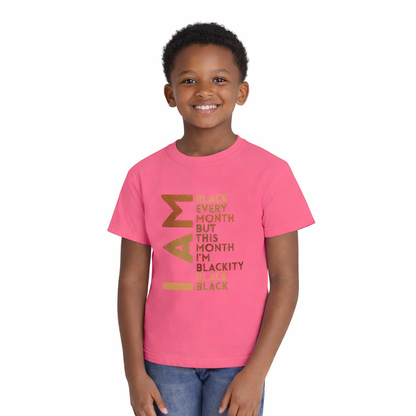 Youth Tee — "I AM Black Every Month" Empowerment Shirt