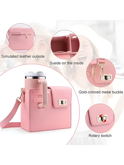 Cute Crossbody Water Bottle Holder – Portable, Hands-Free Sling Bag for Women (Fits All Bottles)
